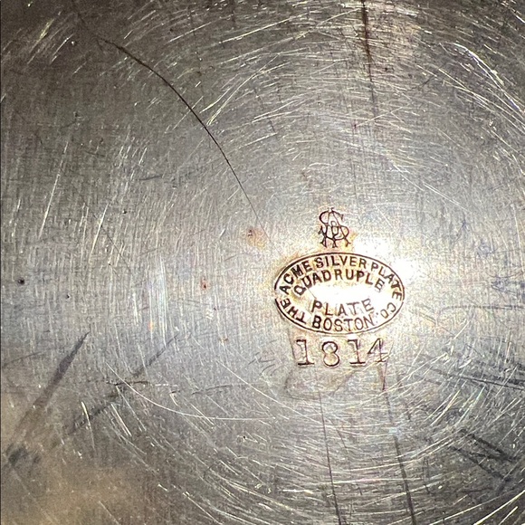 The ACME – Quadruple Plate – The Boston Co small silver plate vanity tray - Picture 3 of 9